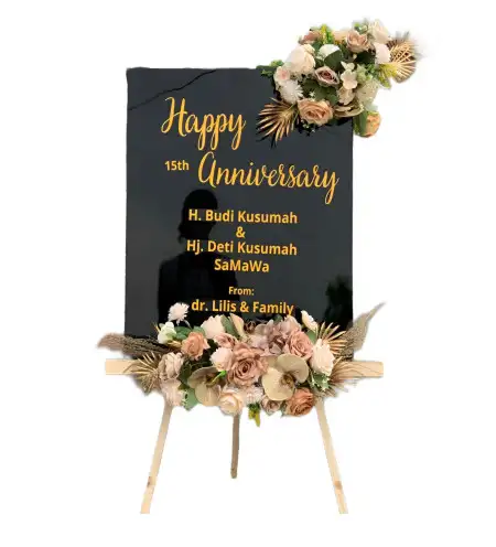 Papan Bunga Akrilik Menjalin