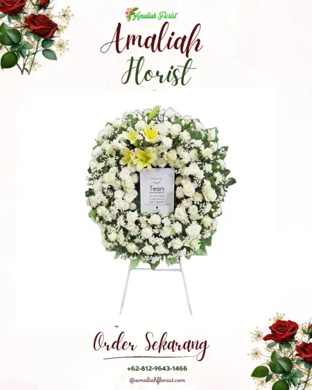 Krans Bunga Duka Menjalin